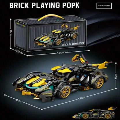 800pcs+ Building Blocks Cyberpunk 911 Lambor Ghini Starry Sky Sports Car Toy Car Model Birthday Gift- Christmas Gift- Perfect Gift- Gift