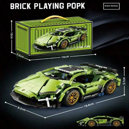 800pcs+ Building Blocks Cyberpunk 911 Lambor Ghini Starry Sky Sports Car Toy Car Model Birthday Gift- Christmas Gift- Perfect Gift- Gift