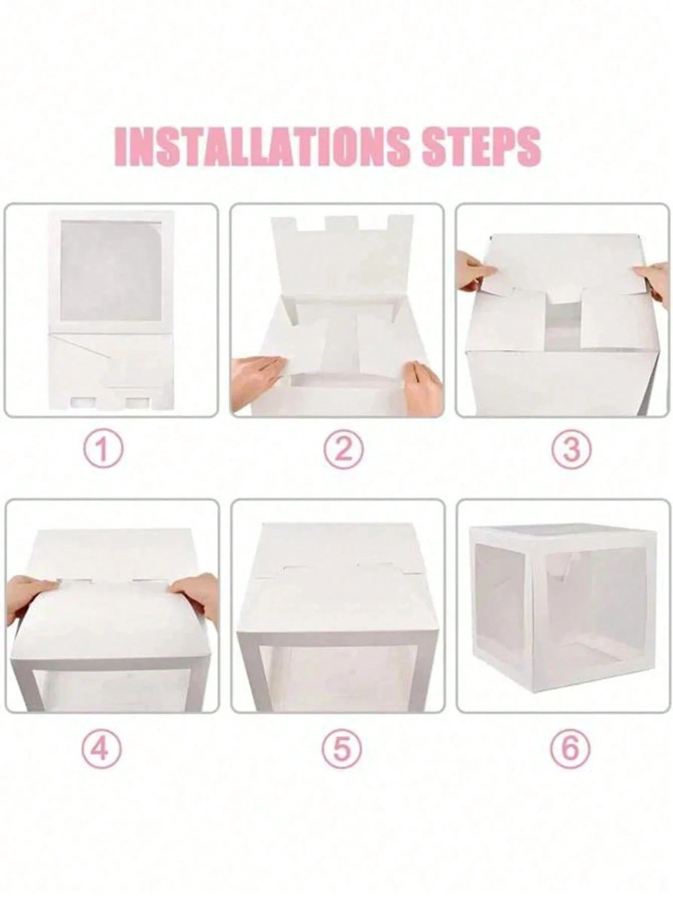 8pcs Baby Shower Balloon Boxes, Decorated Balloon Storage Box, 1pc Letter Box DIY, Birthday Party Decoration Gift Box, Baby Shower Party Decor Balloon Box, Party Favor, Nursery Decor, Easter Gift, Wed