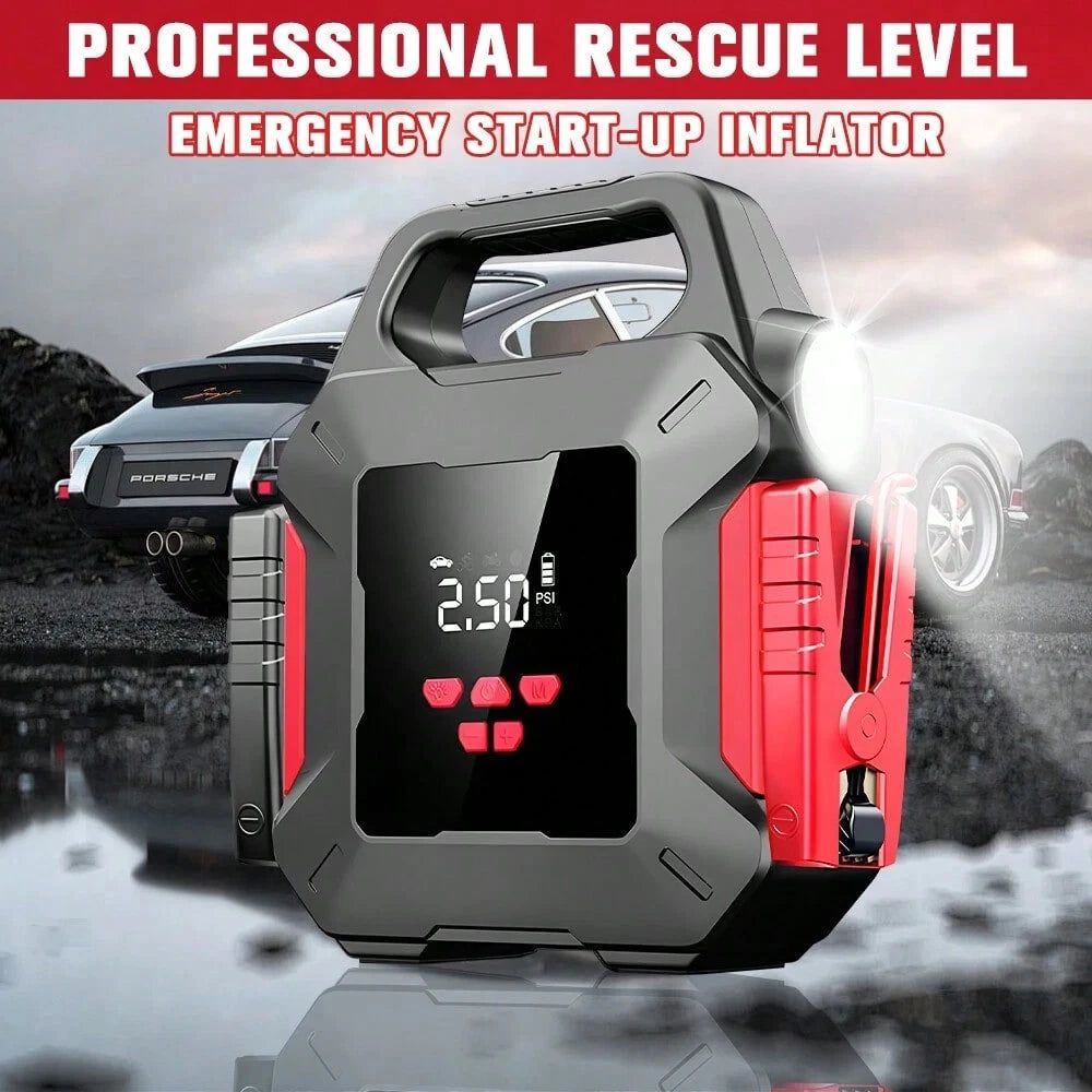 99800mAh Car Jump Starter With Air Compressor Battery Jumper Box Charger Booster