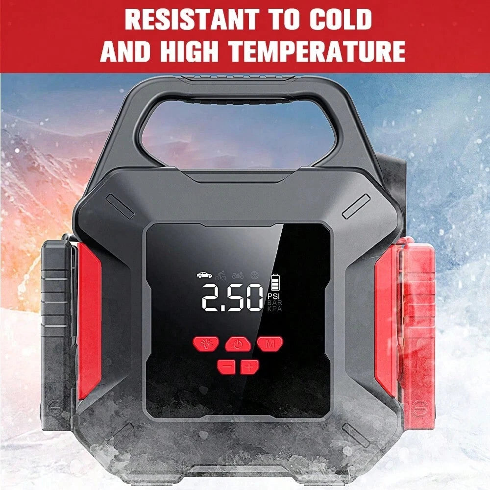 99800mAh Car Jump Starter With Air Compressor Battery Jumper Box Charger Booster