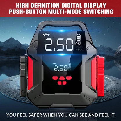 99800mAh Car Jump Starter With Air Compressor Battery Jumper Box Charger Booster