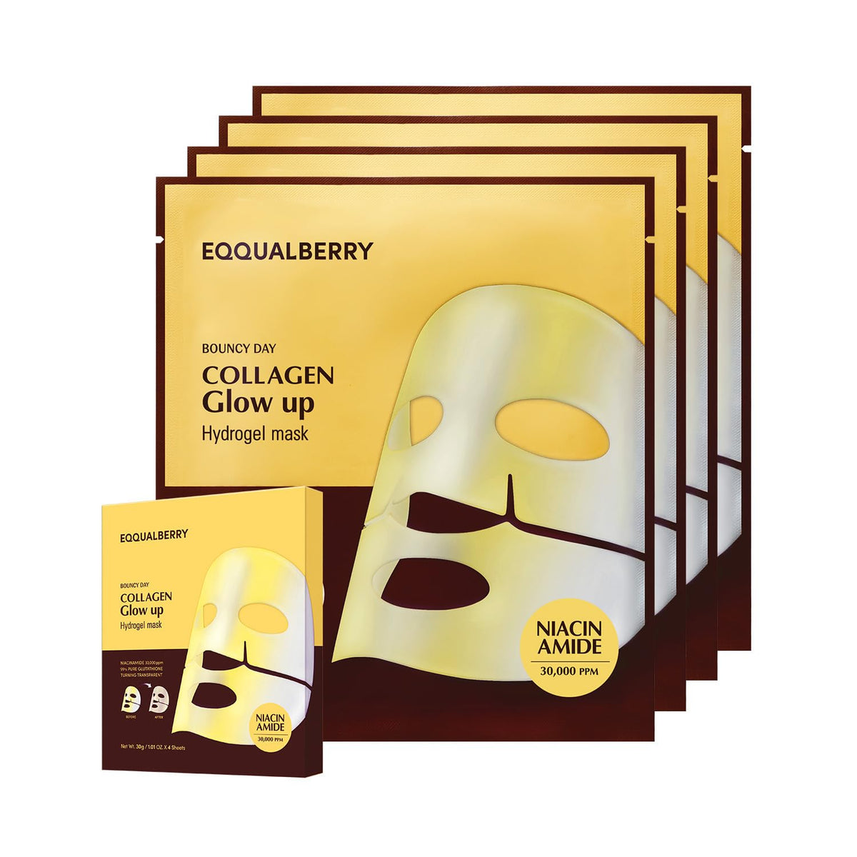 Eqqualberry Collagen Glow Up Hydrogel Mask