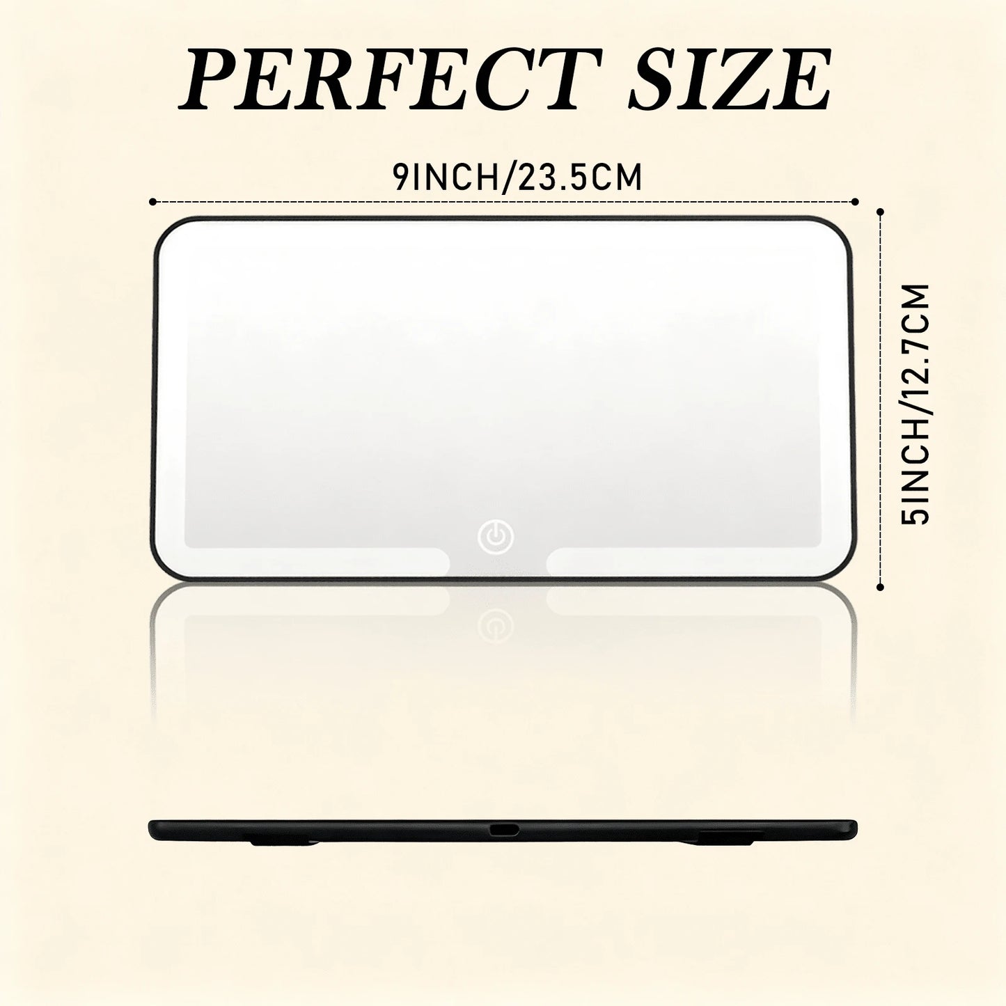 A Dimmable, Portable Rearview Sun Visor Vanity Mirror With A Touchscreen For Adjustable Brightness, Suitable For Cars, Trucks, And SUVs. A Great Holiday Gift.