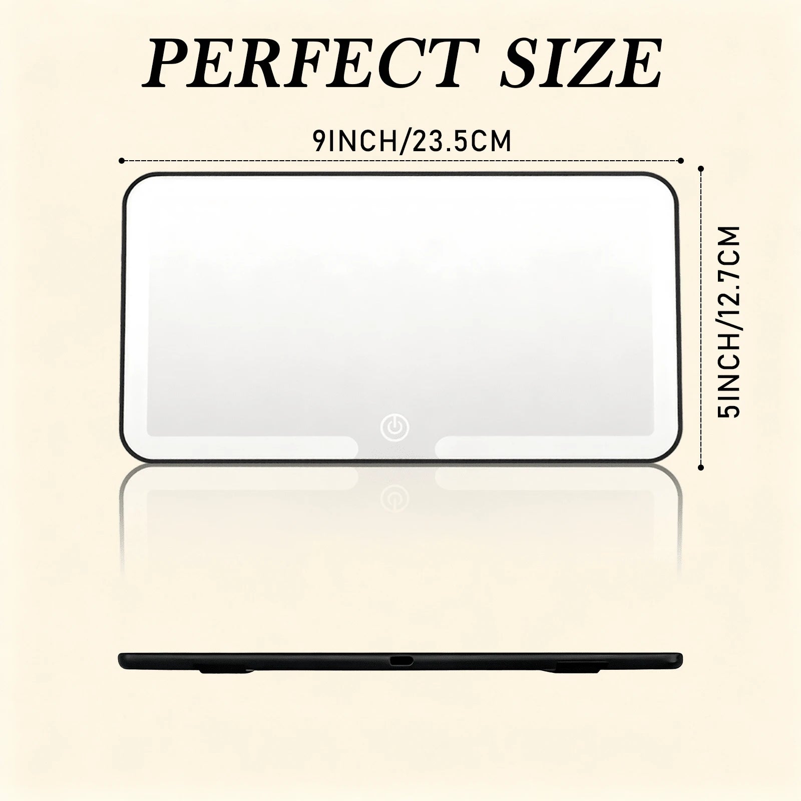 A Dimmable, Portable Rearview Sun Visor Vanity Mirror With A Touchscreen For Adjustable Brightness, Suitable For Cars, Trucks, And SUVs. A Great Holiday Gift.