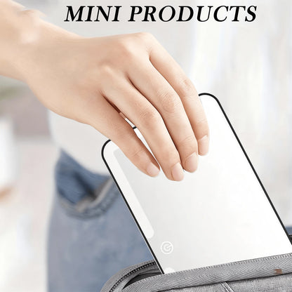 A Dimmable, Portable Rearview Sun Visor Vanity Mirror With A Touchscreen For Adjustable Brightness, Suitable For Cars, Trucks, And SUVs. A Great Holiday Gift.