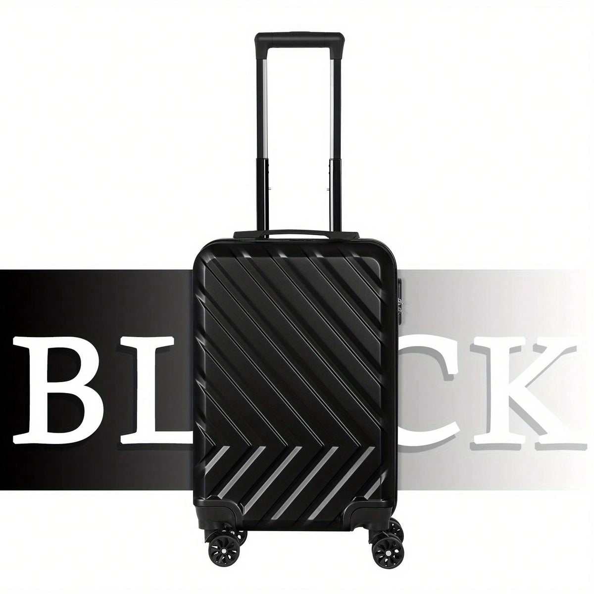 ABS Trolley Luggage 20 Inch. Black Family Suitcase. Spinner Wheels And Customs Lock. Suitable For Business Travel. Traveling. Trolley Suitcase Traveling Bags Suitcase Clothes Storage Cruise Essentials
