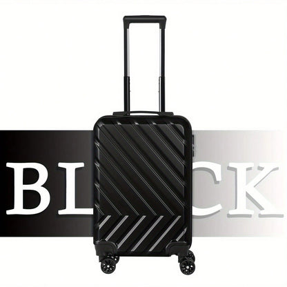ABS Trolley Luggage 20 Inch. Black Family Suitcase. Spinner Wheels And Customs Lock. Suitable For Business Travel. Traveling. Trolley Suitcase Traveling Bags Suitcase Clothes Storage Cruise Essentials