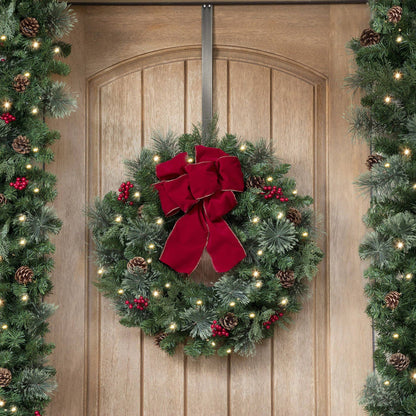 Adapt™ Adjustable Length Wreath Hanger - Brushed Nickel