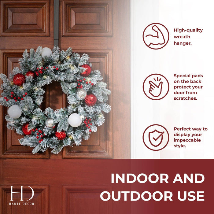 Adapt™ Adjustable Length Wreath Hanger - Brushed Nickel