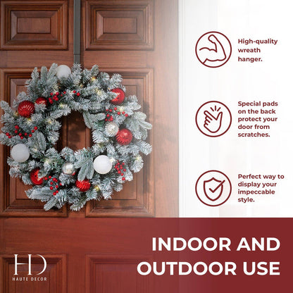 Adapt™ Adjustable Length Wreath Hanger - Brushed Nickel