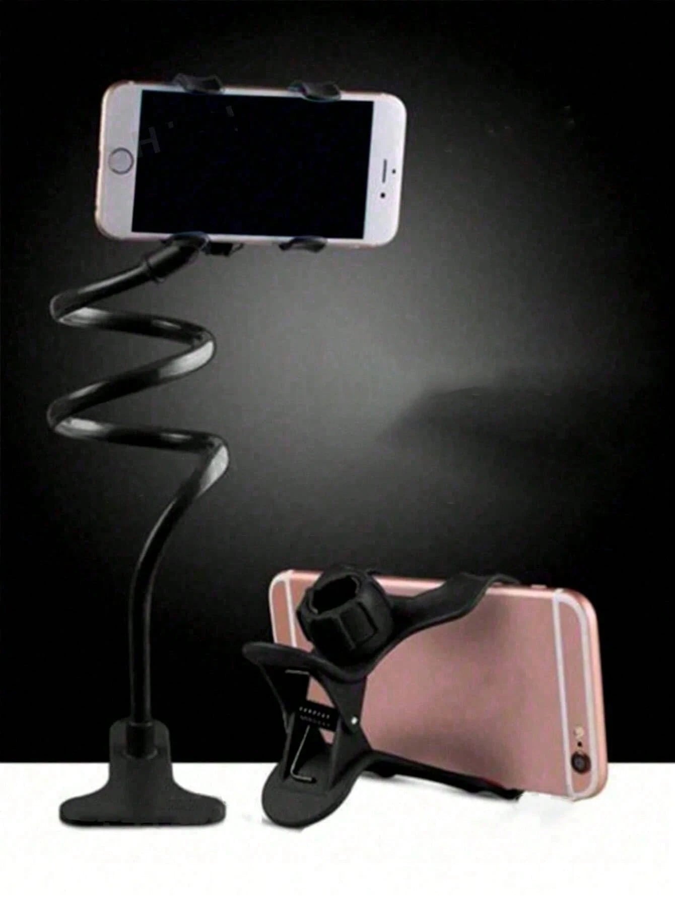 Adjustable Gooseneck Slouchy Holder Dual-Clip Bedside Phone Holder, Portable Desktop Camera Stand, Multifunctional Phone Bracket With Counterweight Plate, Universal Free-Adjustable Stand, Spring Gift