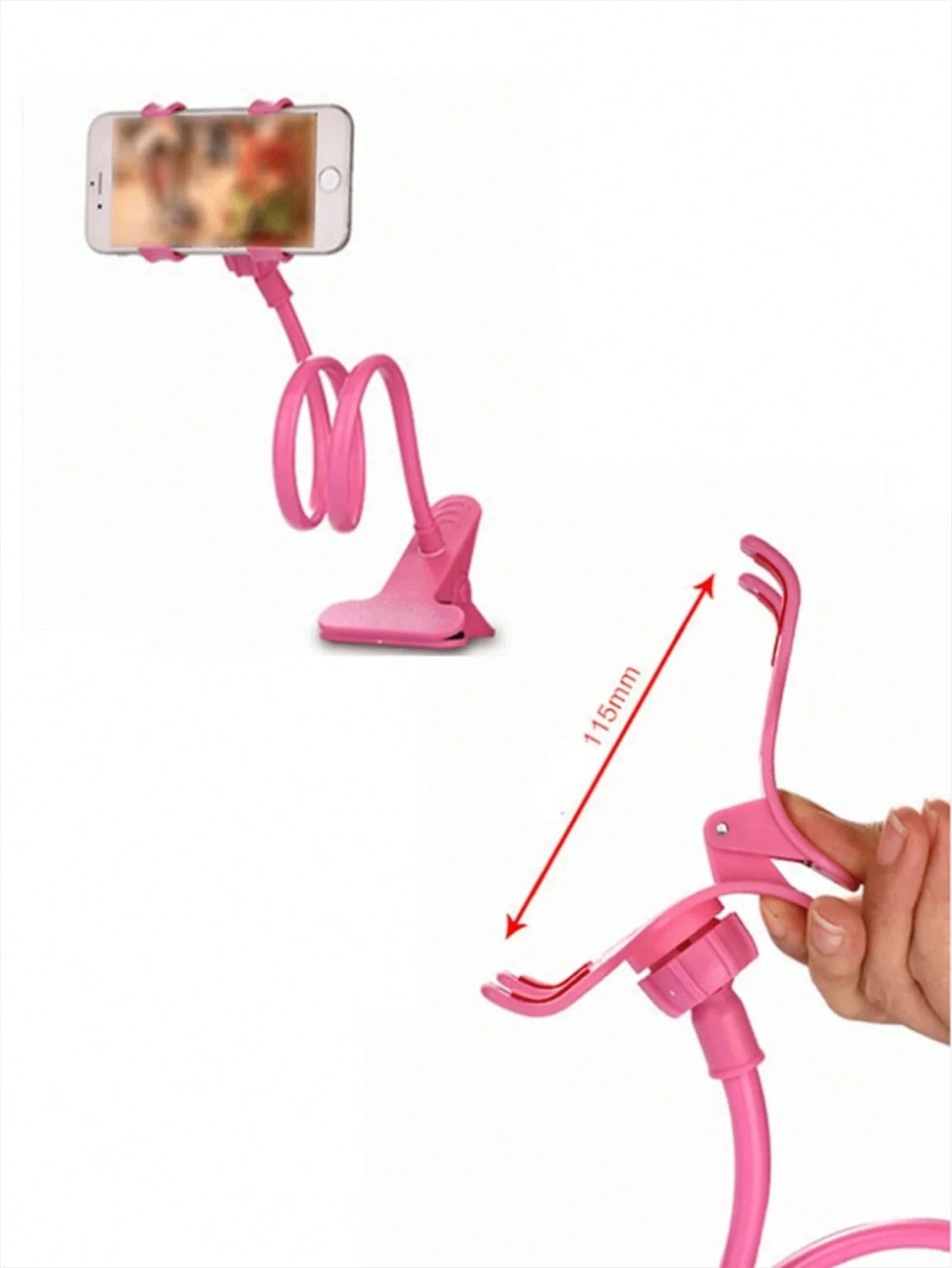 Adjustable Gooseneck Slouchy Holder Dual-Clip Bedside Phone Holder, Portable Desktop Camera Stand, Multifunctional Phone Bracket With Counterweight Plate, Universal Free-Adjustable Stand, Spring Gift