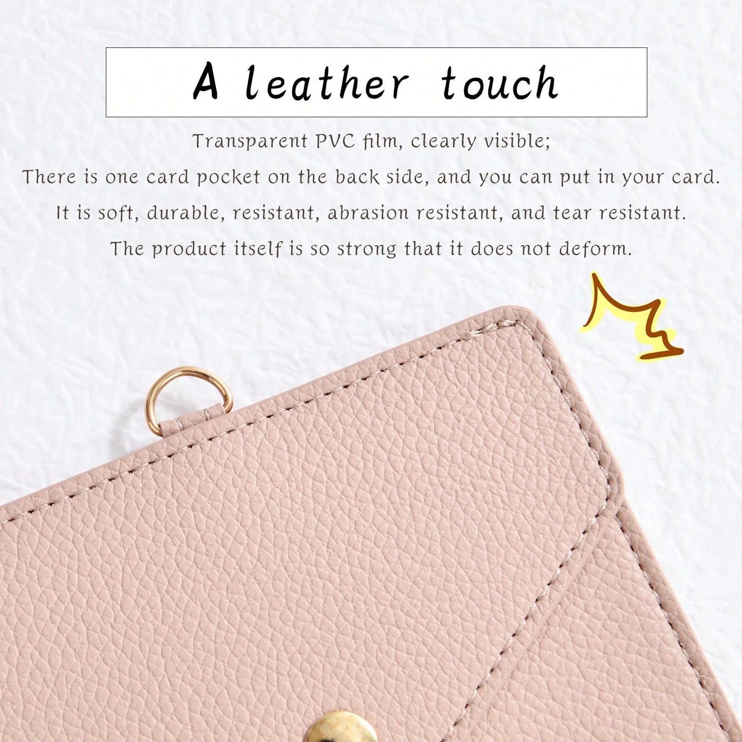 Adjustable PU Leather ID Badge Holder With Retractable Lanyard, Quick Release Buckle And Rotatable Metal Clip, Suitable For Office, Workers, Students, Employees For Women Wallet Mini Wallet Purse Wall