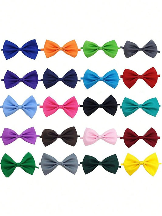 Adjustable Solid Color Bow Tie For Boys Children, Baby Collar Bow Tie Decor
