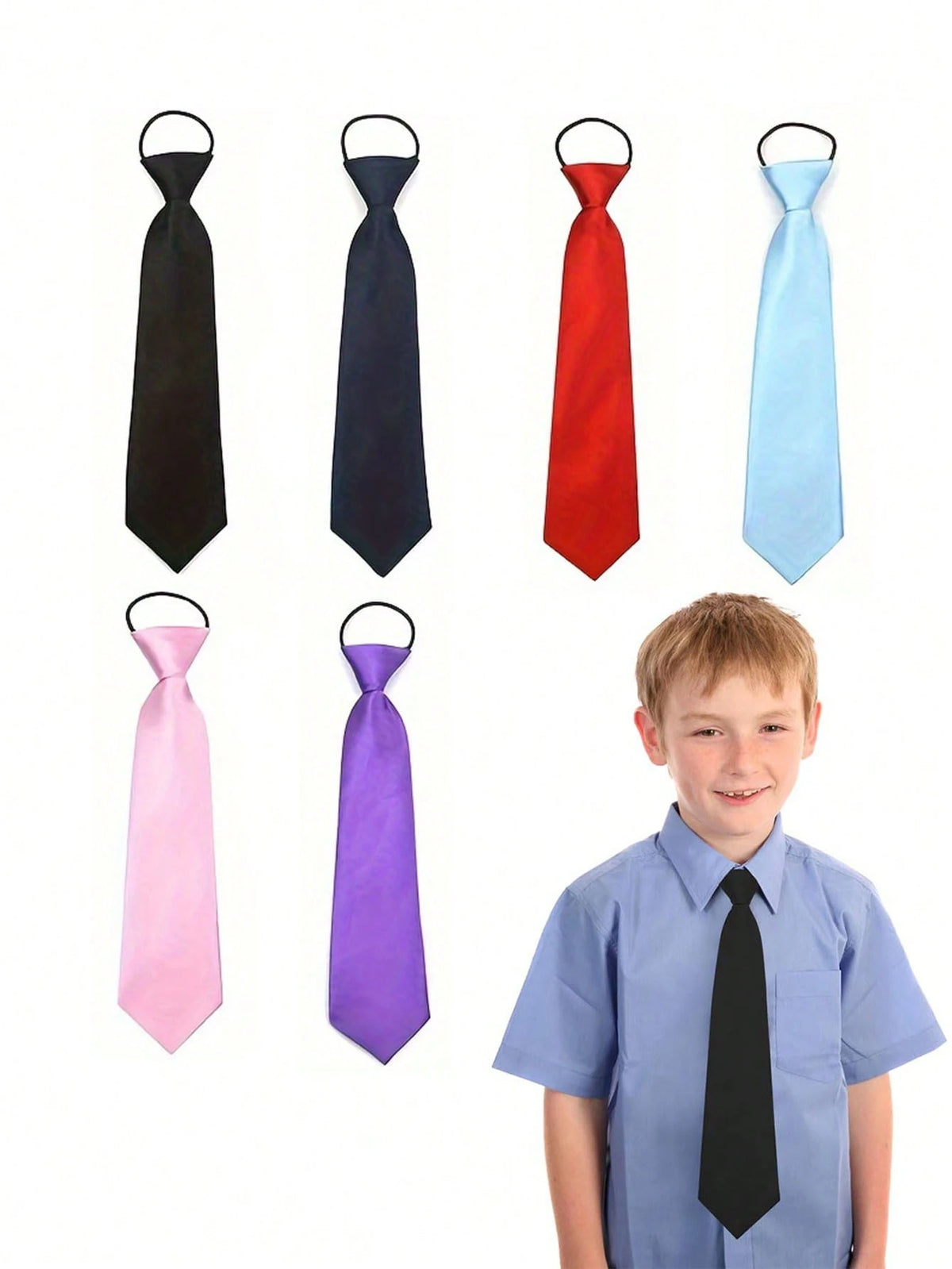 Adjustable Tie For Kids- Suitable For School, Church, Recitals, Graduations, Weddings