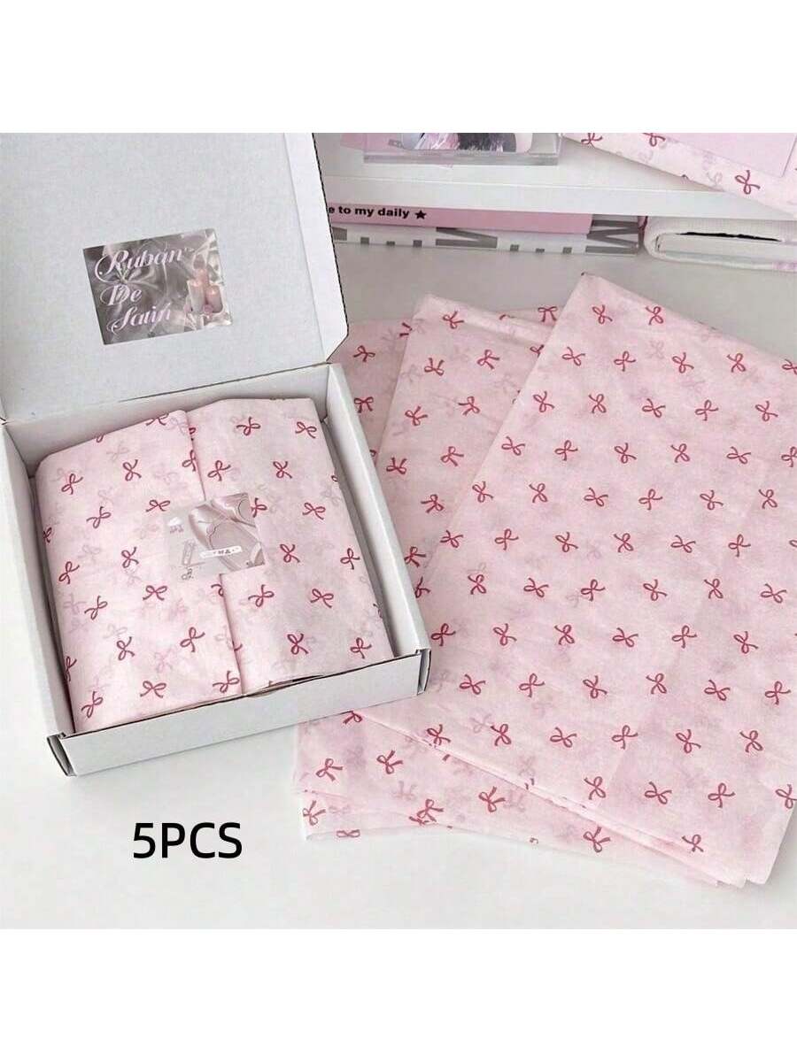 Aesthetics 5/10pcs 19.68in*27.56in Bowknot Sydney Wrapping Paper Bouquet Packaging Materials Back To School