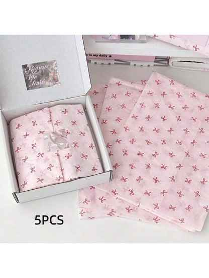 Aesthetics 5/10pcs 19.68in*27.56in Bowknot Sydney Wrapping Paper Bouquet Packaging Materials Back To School