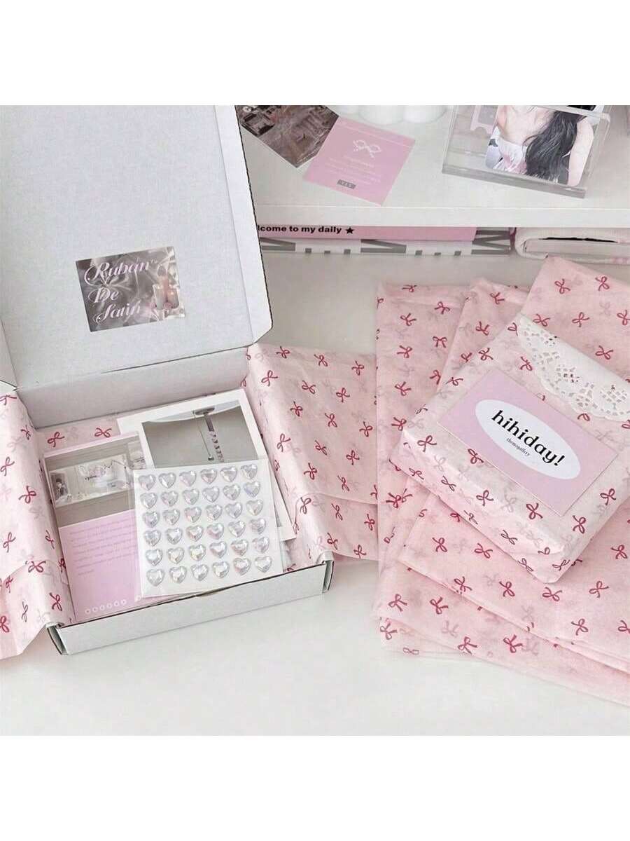 Aesthetics 5/10pcs 19.68in*27.56in Bowknot Sydney Wrapping Paper Bouquet Packaging Materials Back To School