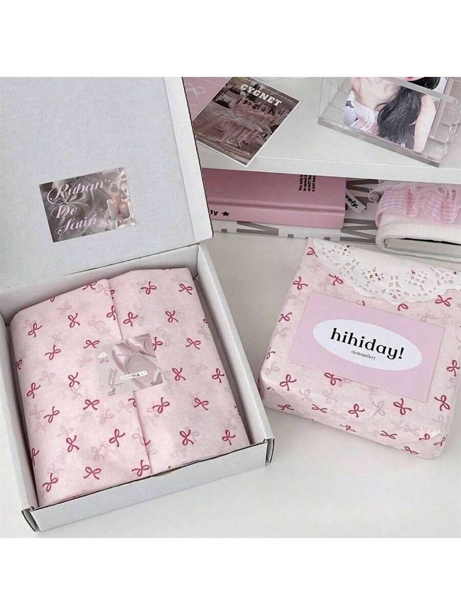 Aesthetics 5/10pcs 19.68in*27.56in Bowknot Sydney Wrapping Paper Bouquet Packaging Materials Back To School