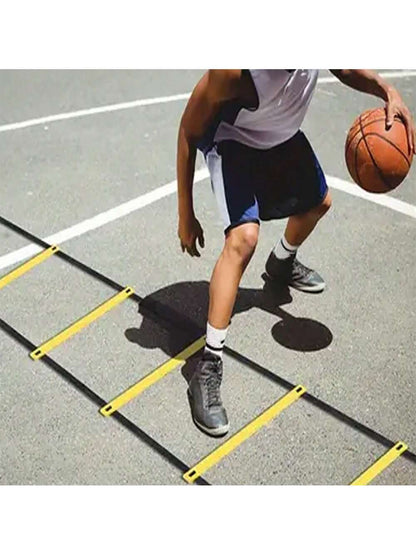 Agility Ladder Coordination Training Equipment For Soccer Basketball Fitness, Including Soft Ladder, Grid Step, And Rope Ladder For Boxing And Cardio Training