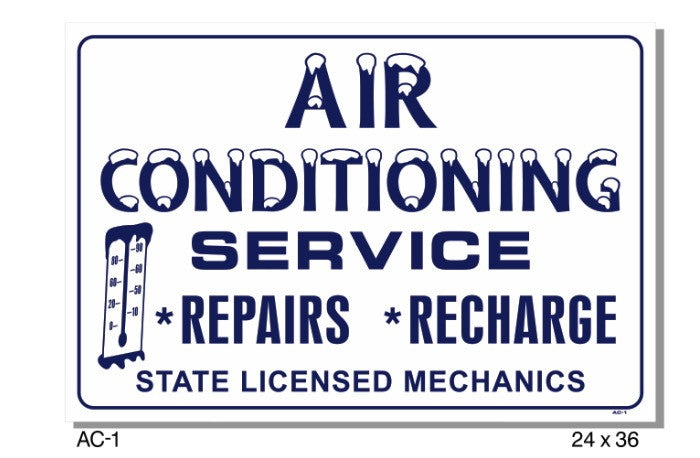 AIR CONDITIONING SERVICE SIGN