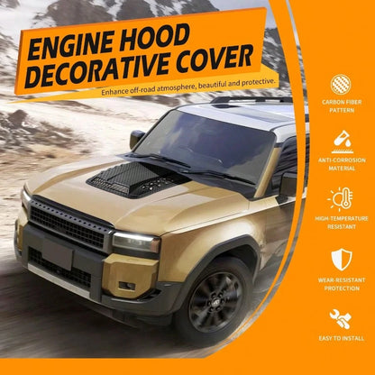 Air Flow Intake Hood Scoop Vent Cover Carbon For Chevrolet 1500 2500