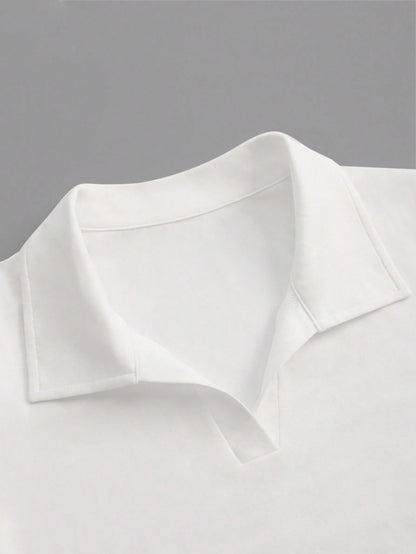 Airaco Women Casual Versatile Solid Color Ruched Short Sleeve T-Shirt, Spring Summer Top