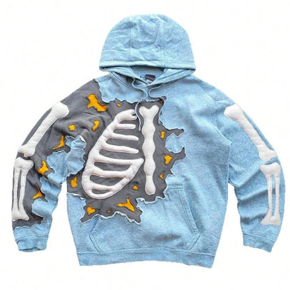American Y2K Hip-Hop Letter Printing Hot-Selling Hoodie Personalized Street Men's And Women's Loose Zipper