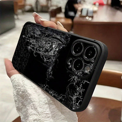 Angel Pattern Mobile Phone Case Decorated With Gothic Chandelier And Script Design Suitable For IPhone 16 15 14 13 12 11 Pro Plus Promax Models TPU Material Shockproof Protection It Is A Great Gift Fo
