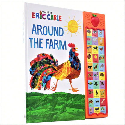 Around The Farm Sound Book, Kids Books, 30-Button Interactive Farm Animal Sounds| Early Learning & First Words Book For Toddlers| Durable Board Book For Ages 1–3, Baby Books