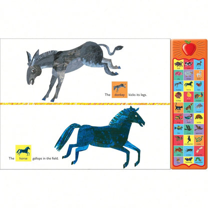 Around The Farm Sound Book, Kids Books, 30-Button Interactive Farm Animal Sounds| Early Learning & First Words Book For Toddlers| Durable Board Book For Ages 1–3, Baby Books