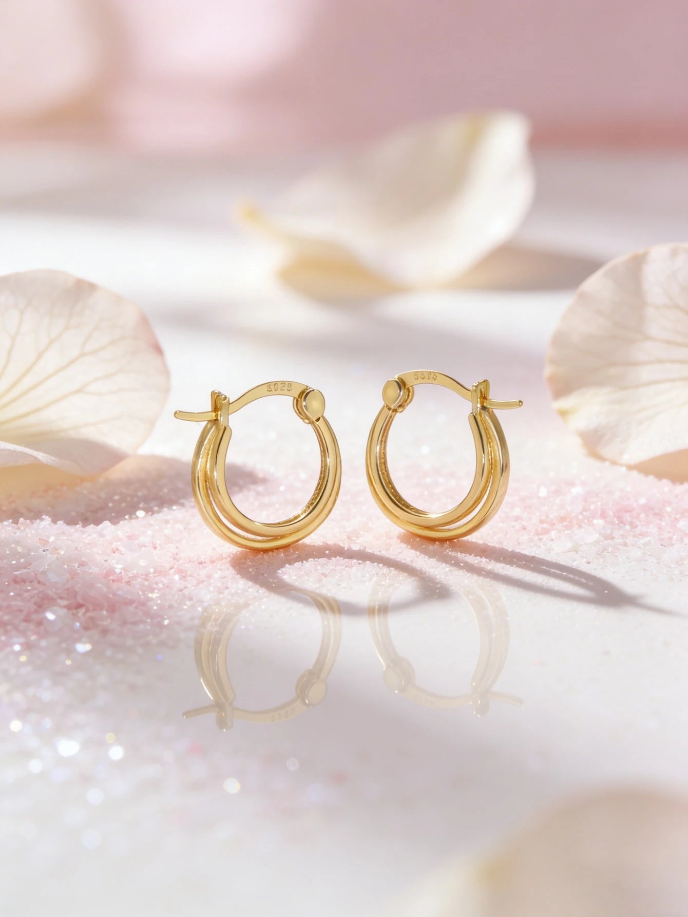 Artepollo 1pc 925 Sterling Silver Hypoallergenic Double Line Hoop Earrings, Gift Box Packaging, Minimalist & Cute, Suitable For Daily Wear Or Festivals, Gift For Girls, Friends, Back To School