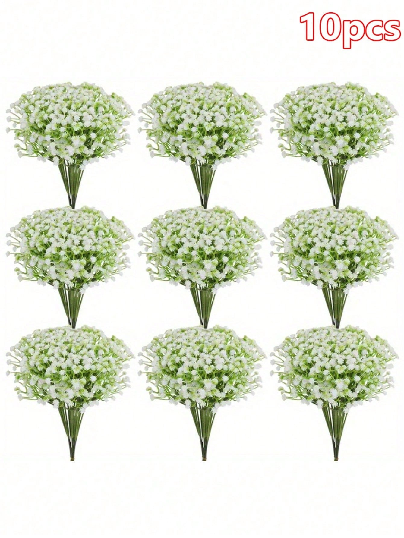 Artificial Baby's Breath Flowers, White Baby's Breath, White Fake Flowers, Bulk Fake Baby's Breath Flower Bouquet, Suitable For Home Decor, Tabletop Decor, DIY Flower Arrangement, Wedding And Holiday