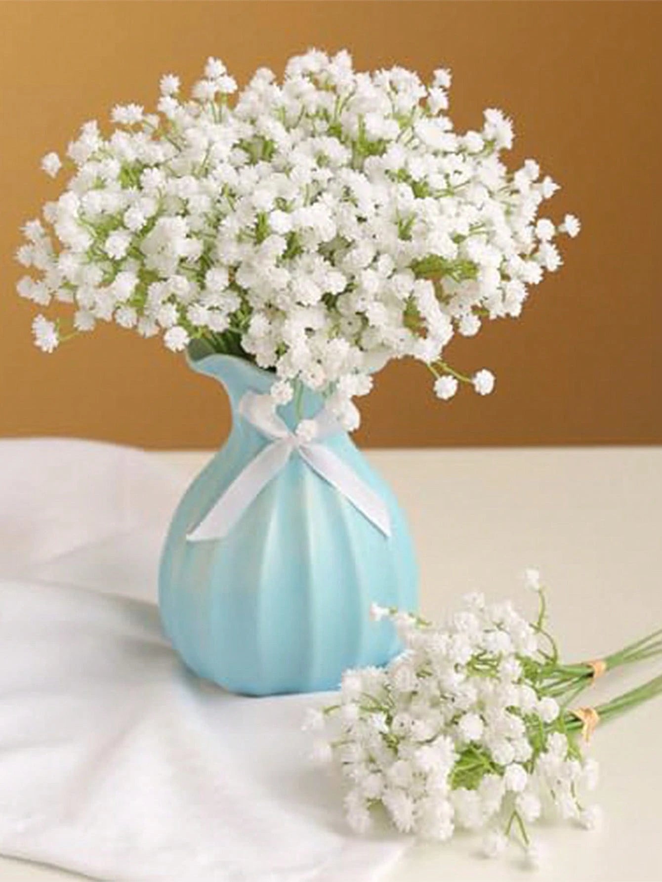 Artificial Baby's Breath Flowers, White Baby's Breath, White Fake Flowers, Bulk Fake Baby's Breath Flower Bouquet, Suitable For Home Decor, Tabletop Decor, DIY Flower Arrangement, Wedding And Holiday