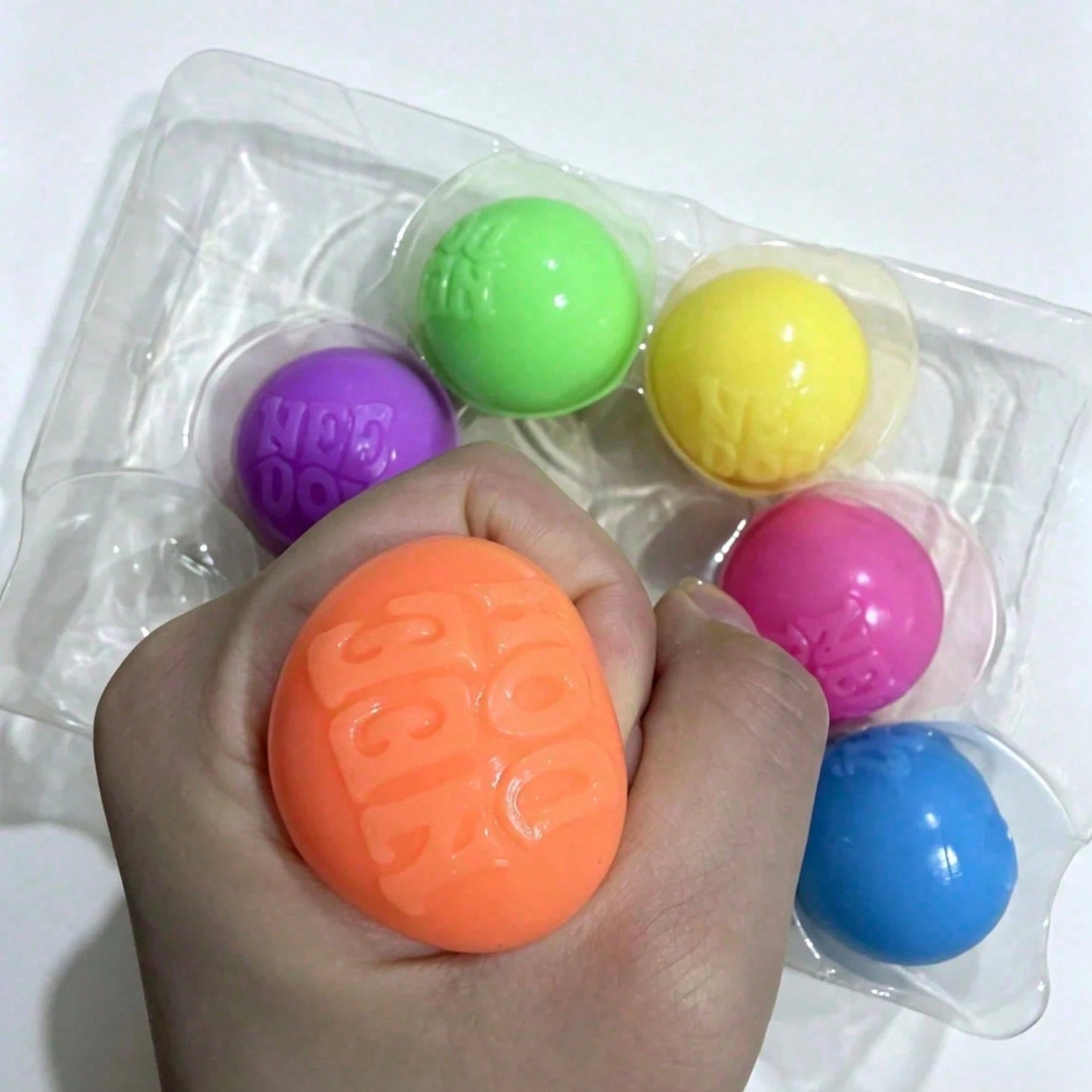 asmodee 6pcs/Box Schylling NeeDoh Stress Relief Squeeze Toys, Decompression Toys, Suitable For Office Relaxation/Home Entertainment, Affordable, Fun, Great Choice For Graduation Gifts, Wedding Gifts