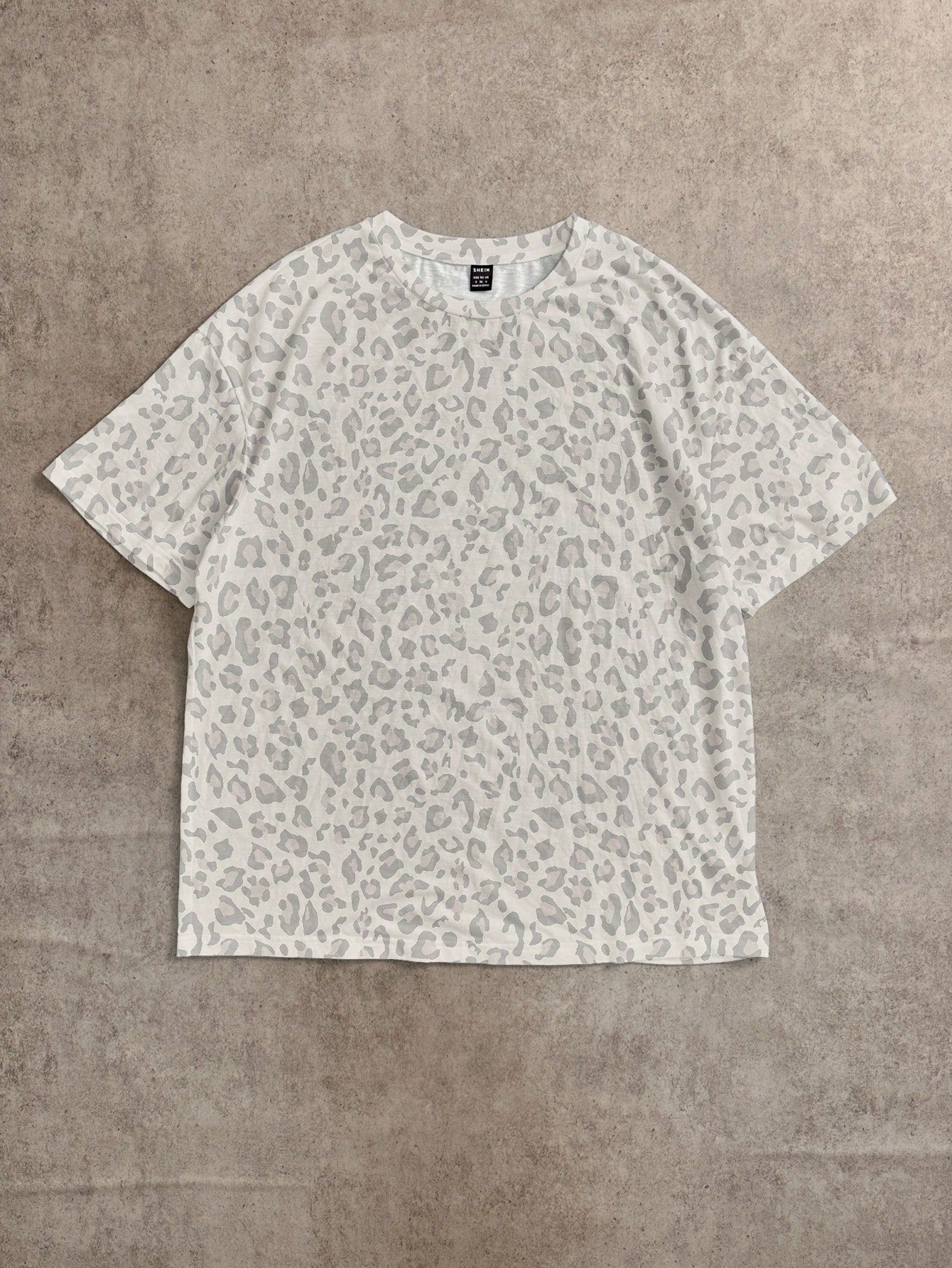 Attitoon Women's 95% Cotton Oversized Short Sleeve T-Shirt, Leopard Print Tees,Summer Casual Streetwear City Break Festival Beach