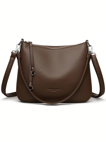 Authentic Women's Soft PU Leather Shoulder Bag, Luxury Designer Crossbody Bag, Casual Tote Bag, Messenger Commuter Bag, A Main