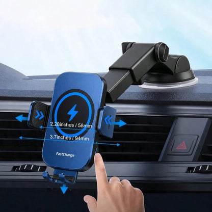 Auto Clamping Fast Charging Car Phone Holder, Wireless Charger Mount