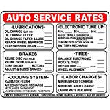 AUTO SERVICE RATES SIGN, AP-33