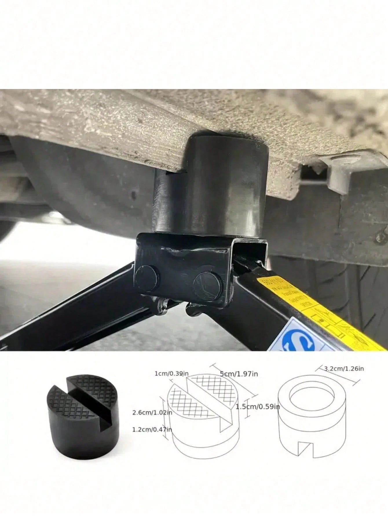Automotive Floor Jack Rubber Block Supports, Round Rubber Pad Blocks For Car Jack Stand