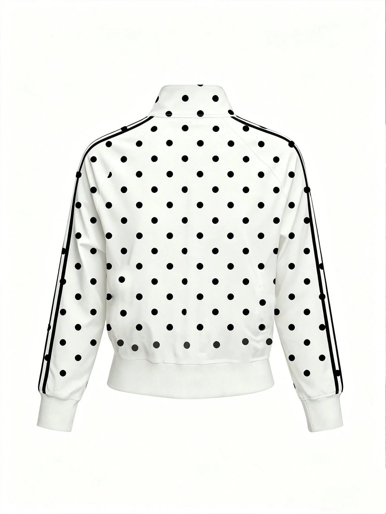 Autumn New Women's Sports Jacket- Women's Polka Dot Jacket With Zipper, Y2K Retro Style, Suitable For Outdoor Exercise, Gym Workout, Running, Ball Sports, Casual Sports