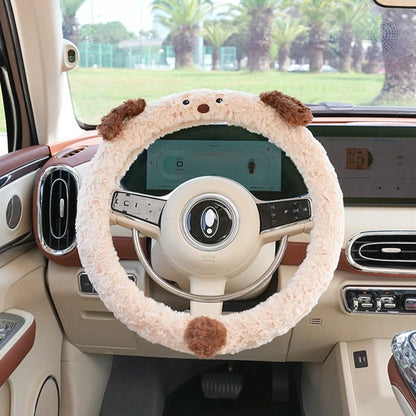 Autumn/Winter Christmas Plush Car Steering Wheel Cover Cute, Warm, And Non-Slip Wheel Cover New Winter Universal Car Accessory Top Christmas Gift Choice Perfect For Home Christmas Decor Settings Essen