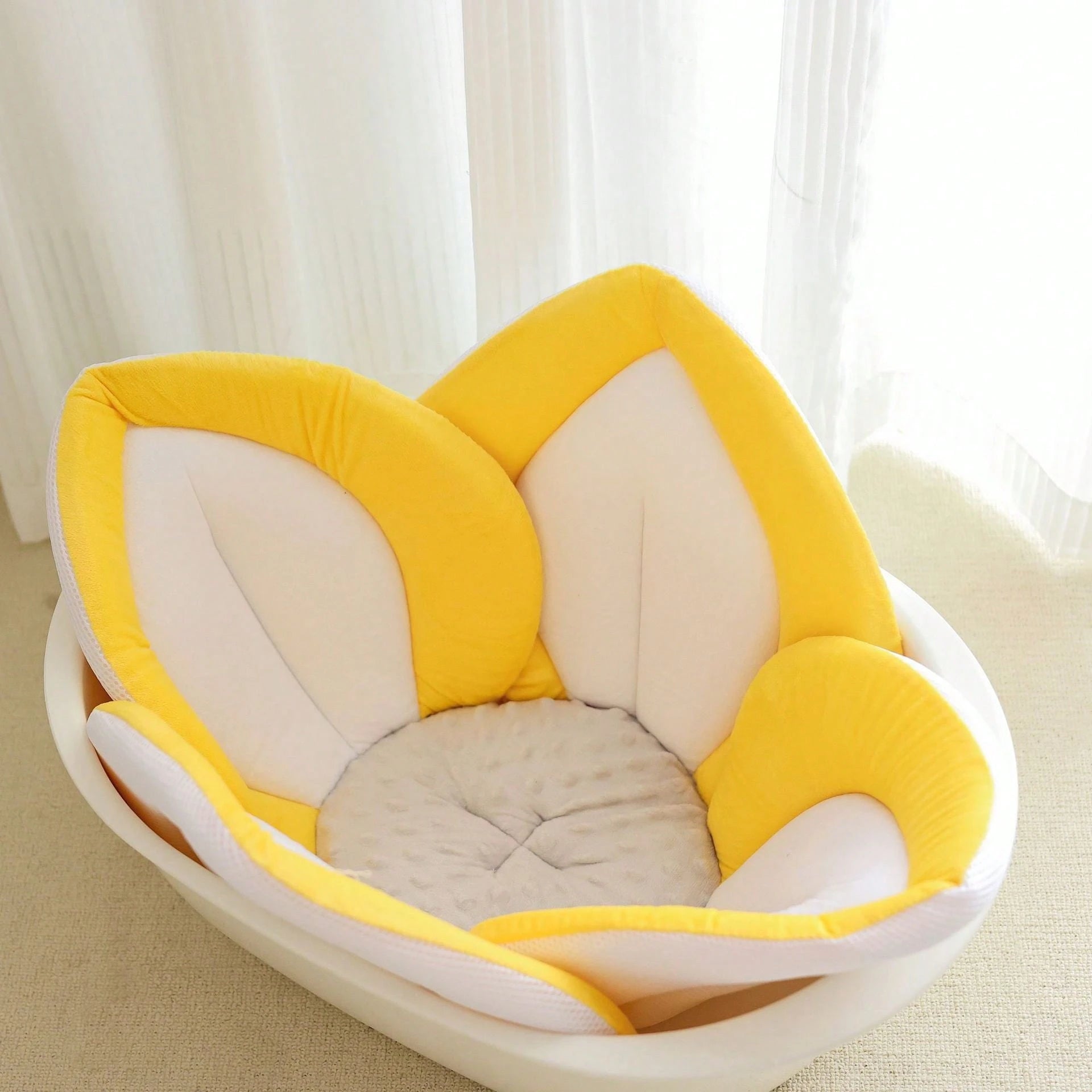 Baby Bath Mat, Newborn Flower Bath Mat, Sunflower Sink Wash Face Pad