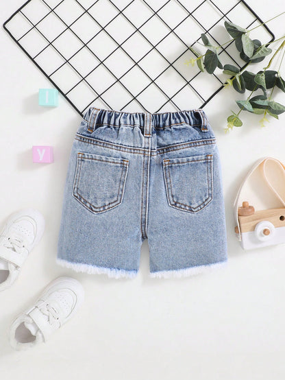 Baby Boy Camouflage Denim Ripped Shorts,Fashionable Casual Comfortable Breathable Soft Skin Friendly Summer Beach Sports Back-To-School