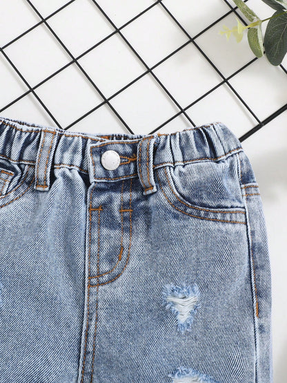 Baby Boy Camouflage Denim Ripped Shorts,Fashionable Casual Comfortable Breathable Soft Skin Friendly Summer Beach Sports Back-To-School