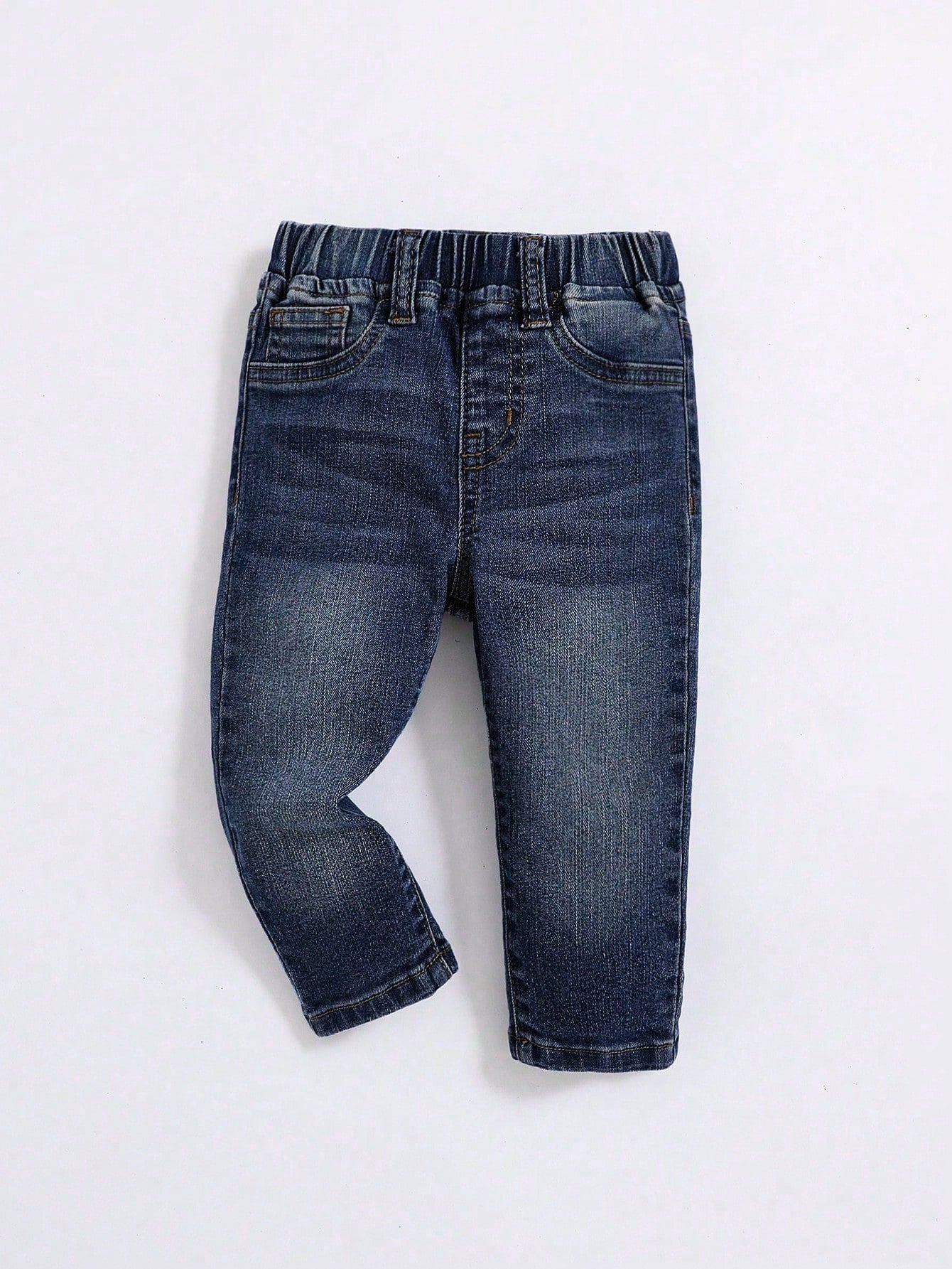 Baby Boy's Straight Leg Jeans, Casual & Simple, Suitable For Fall & Winter