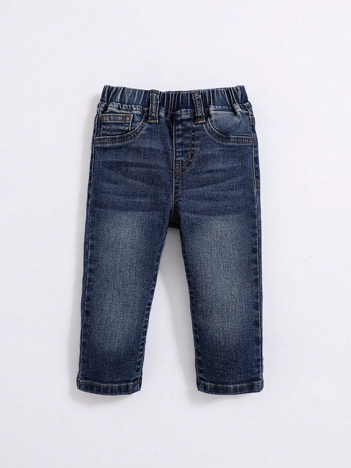Baby Boy's Straight Leg Jeans, Casual & Simple, Suitable For Fall & Winter
