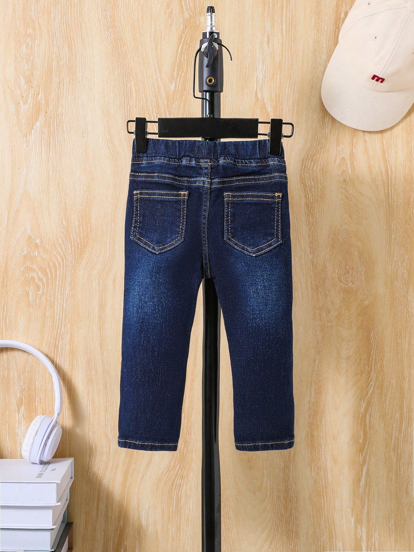 Baby Boy Spring Summer Solid Washed Pocket Ripped Denim Jeans, Summer