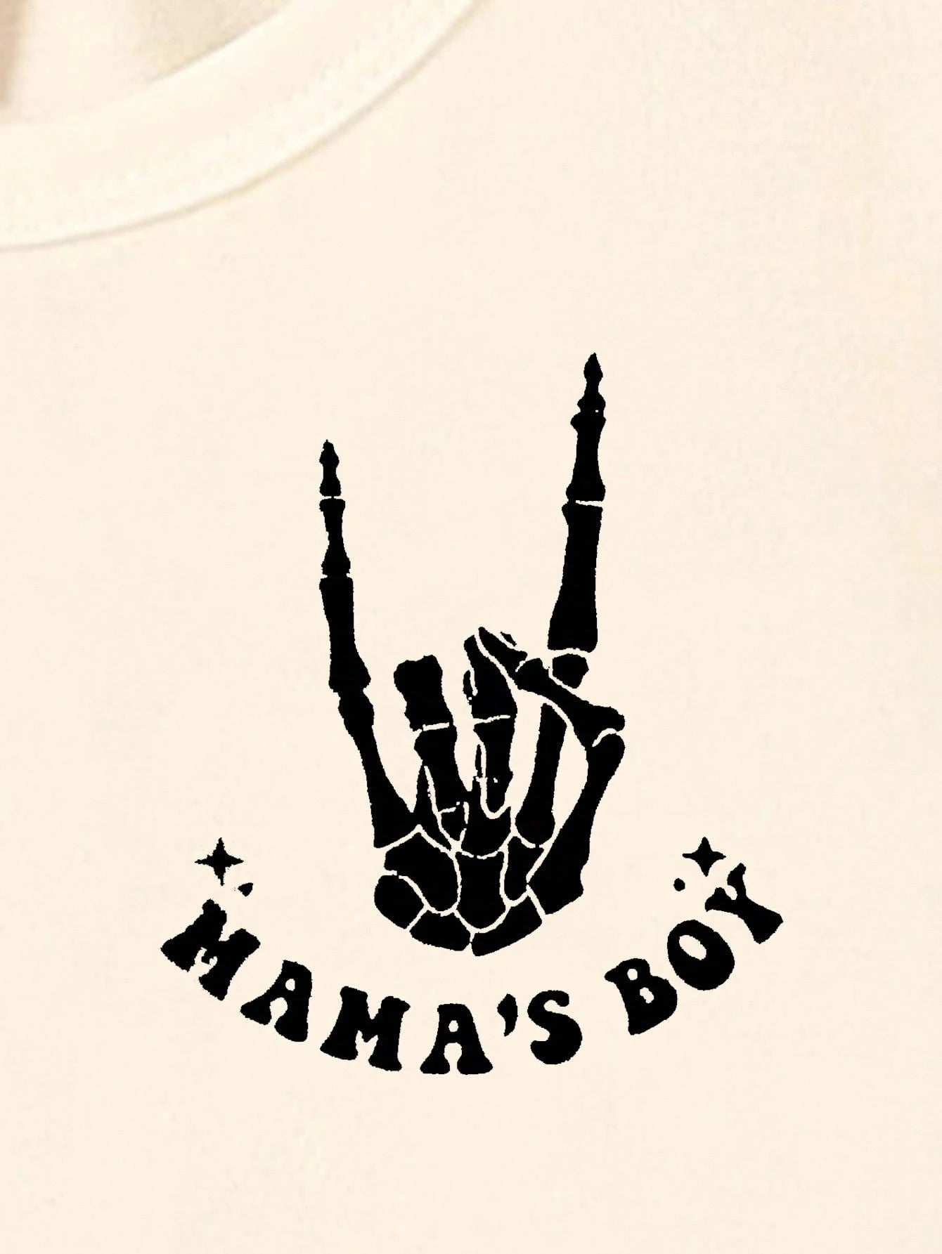 Baby Boy White Casual Short Sleeve T-Shirt,Summer Graphic City Break Tee With Ghost Face Skeleton Hand Gesture Funny Letter Slogan Creative Cartoon